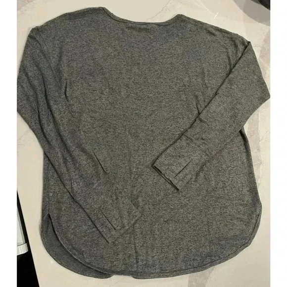 Athleta Pose Knit Long Sleeve Round Neck Athletic Top Gray Size Large Women's - Picture 4 of 4